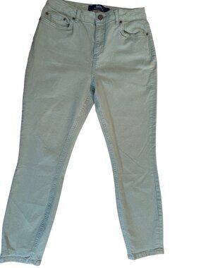 Women's Boden size 6 6R green skinny cropped Soho pants jeans